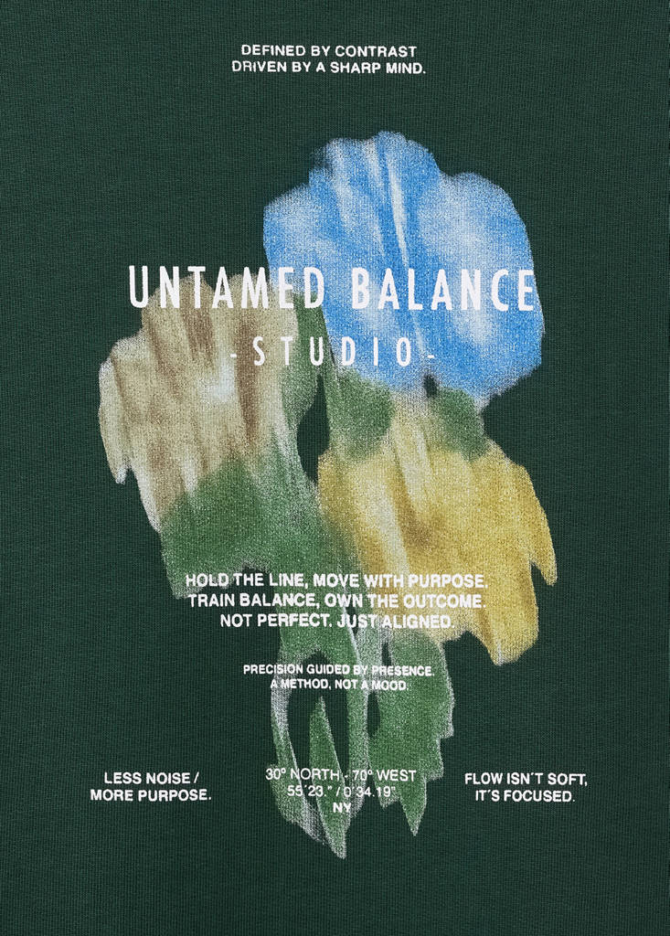 Printed sweatshirt 100% cotton — Billiard Green