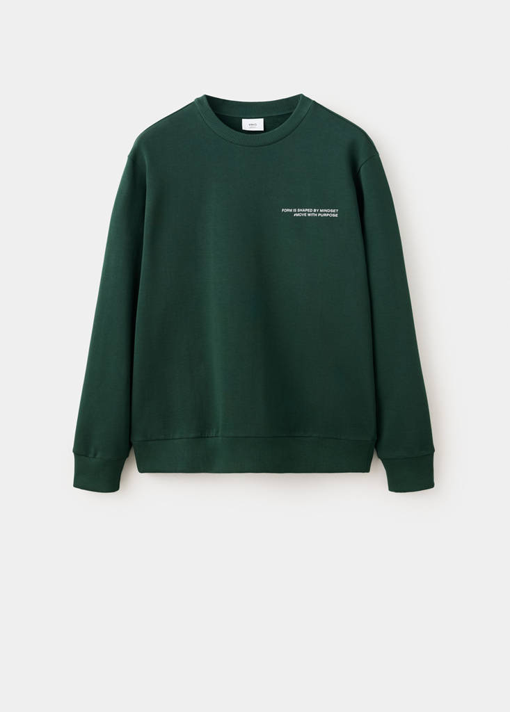 Printed sweatshirt 100% cotton — Billiard Green