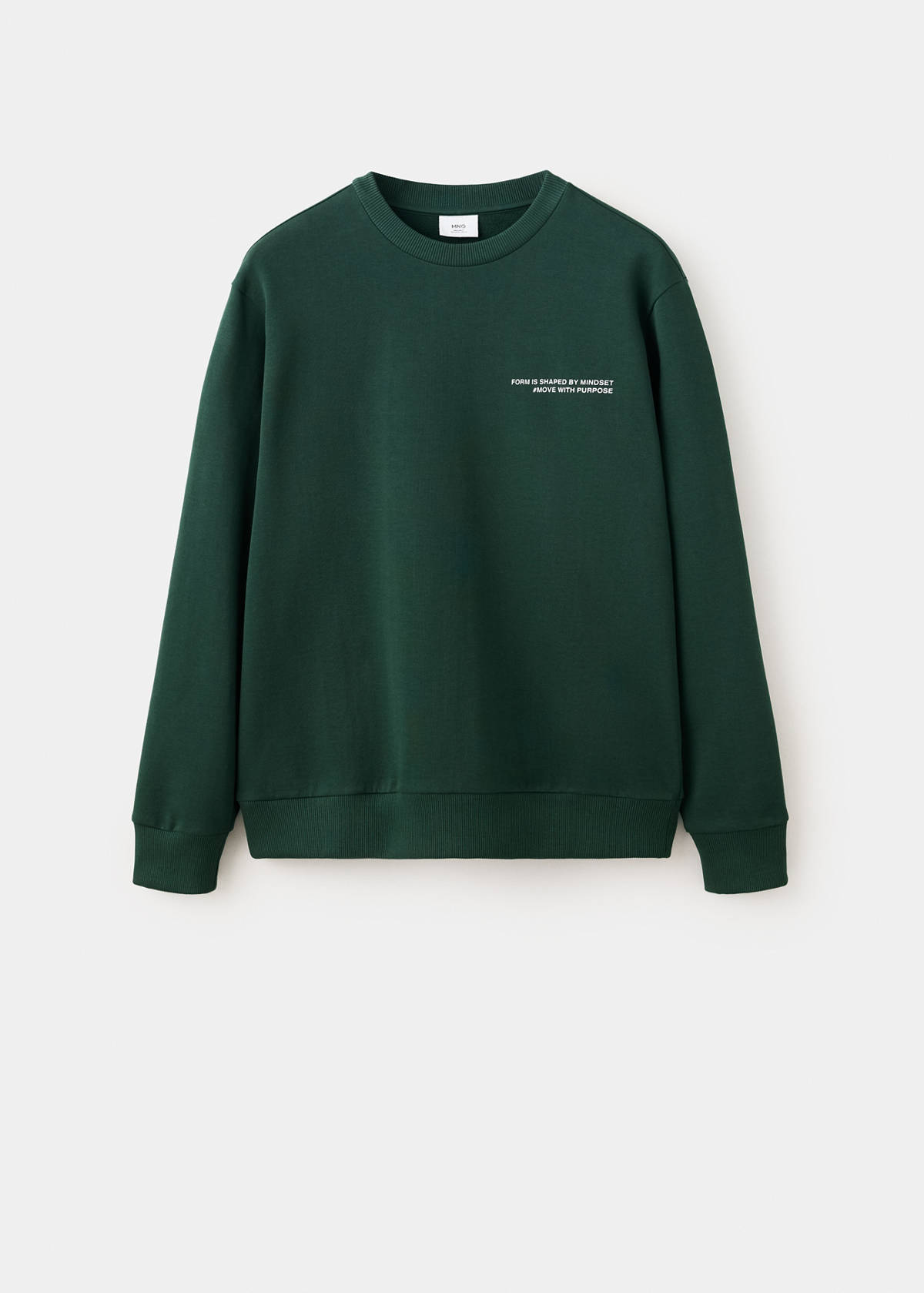 Printed sweatshirt 100% cotton — Billiard Green