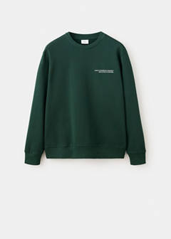 Printed sweatshirt 100% cotton — Billiard Green 6