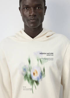 100% cotton sweatshirt with embroidered graphic on the chest — Ecru 4