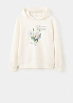 100% cotton sweatshirt with embroidered graphic on the chest — Ecru 6