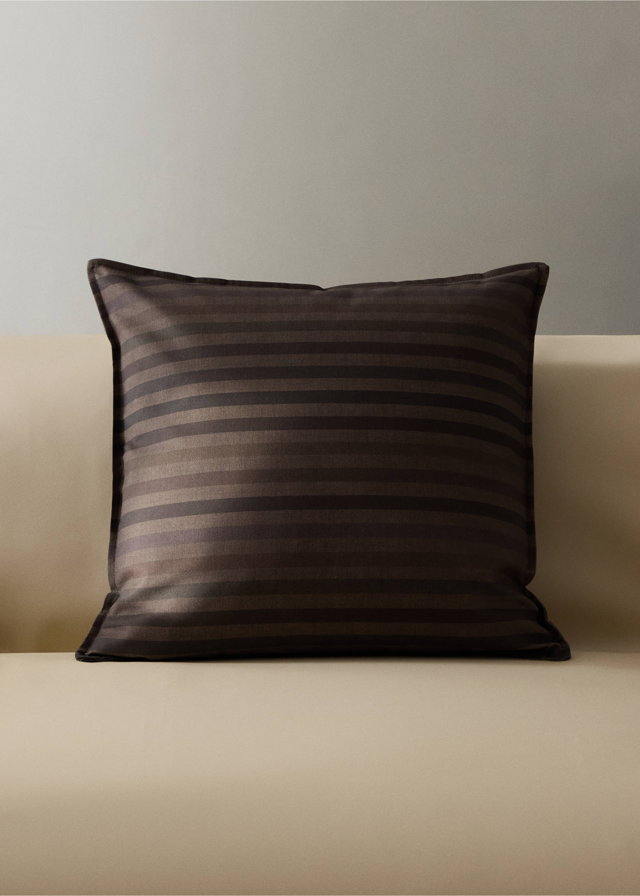 100% cotton multicoloured cushion cover 50 x 50 cm - General plane, Ochre. Ref: 37024472-00.