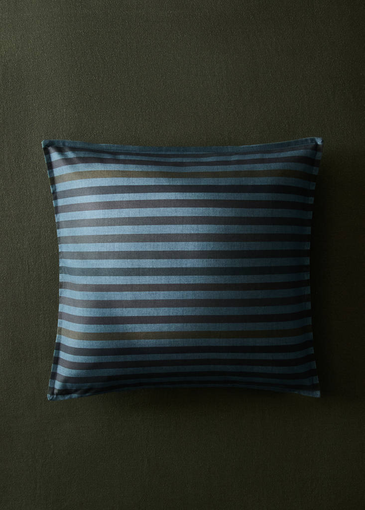 Multicolor 100% cotton cushion cover 50x50 cm — Petrol Blue