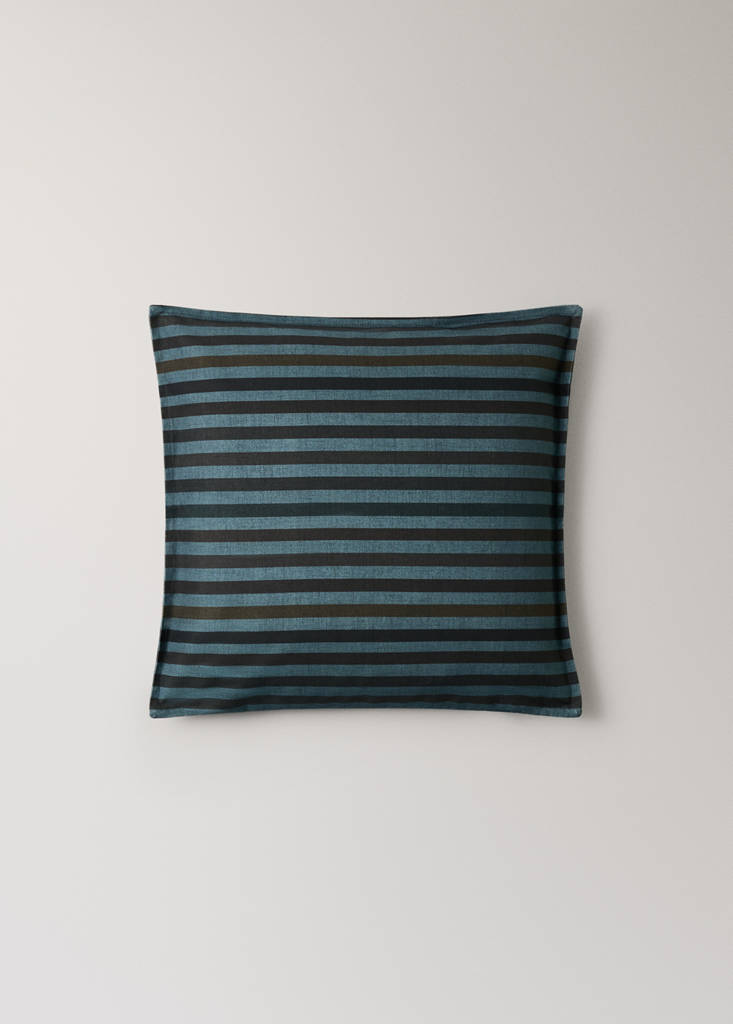 Multicolor 100% cotton cushion cover 50x50 cm — Petrol Blue