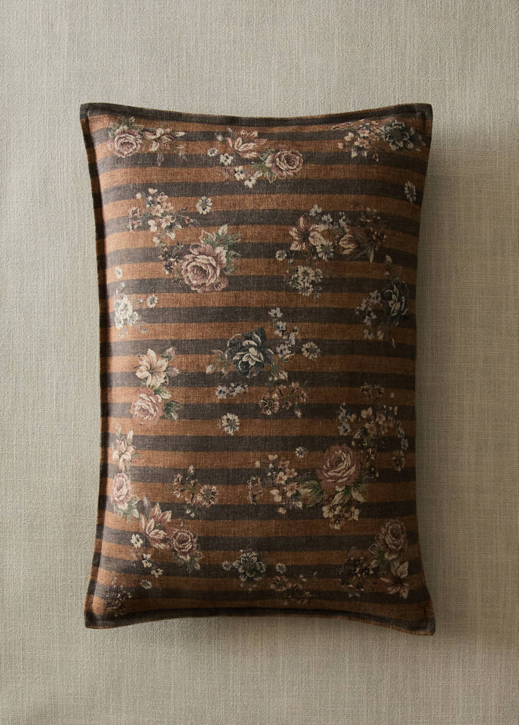 Striped cushion cover 40x60 cm — Burnt Orange