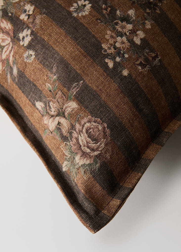 Striped cushion cover 40x60 cm — Burnt Orange