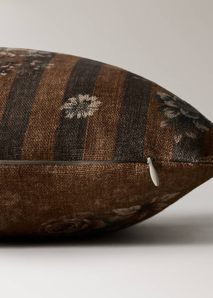 Striped cushion cover 40x60 cm — Burnt Orange