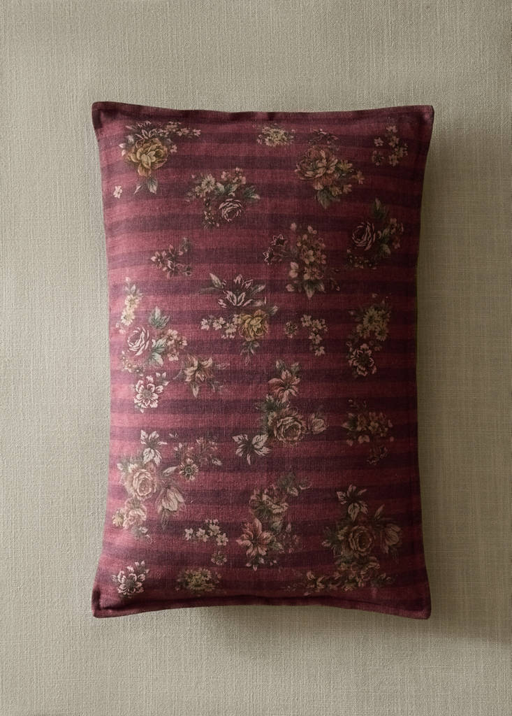 Striped cushion cover 40x60 cm — Dark Red
