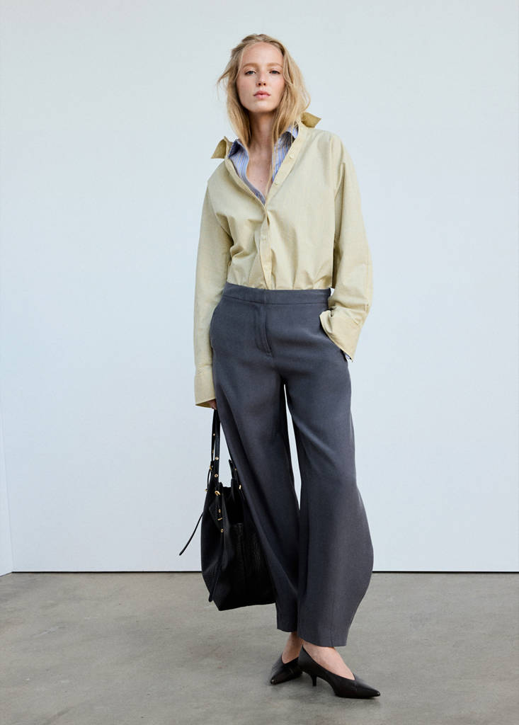 Modal balloon trousers — Charcoal