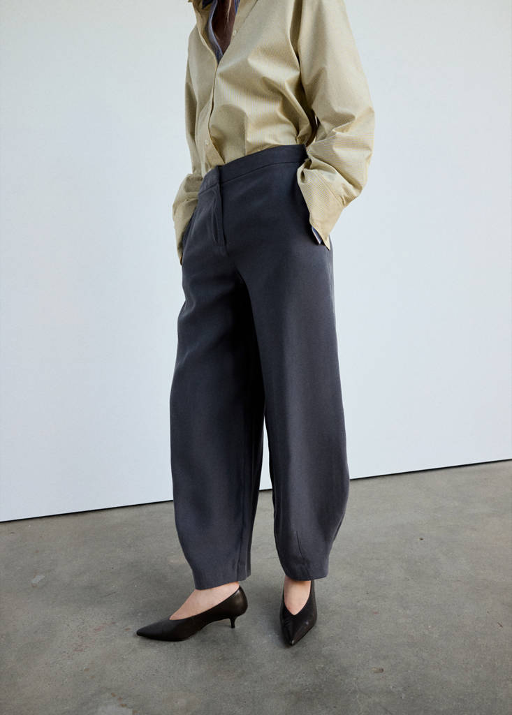 Modal balloon trousers — Charcoal