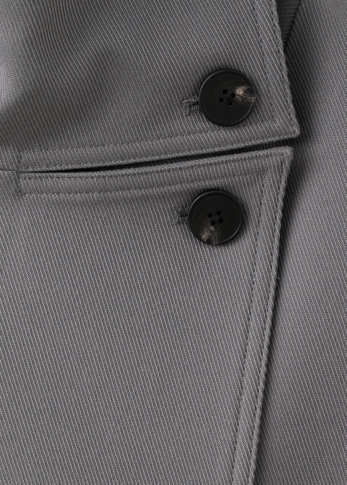 Trench coat with funnel neck and belt — Grey