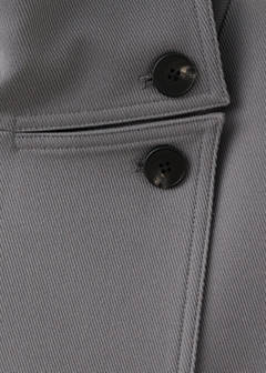 Trench coat with funnel neck and belt — Grey 6