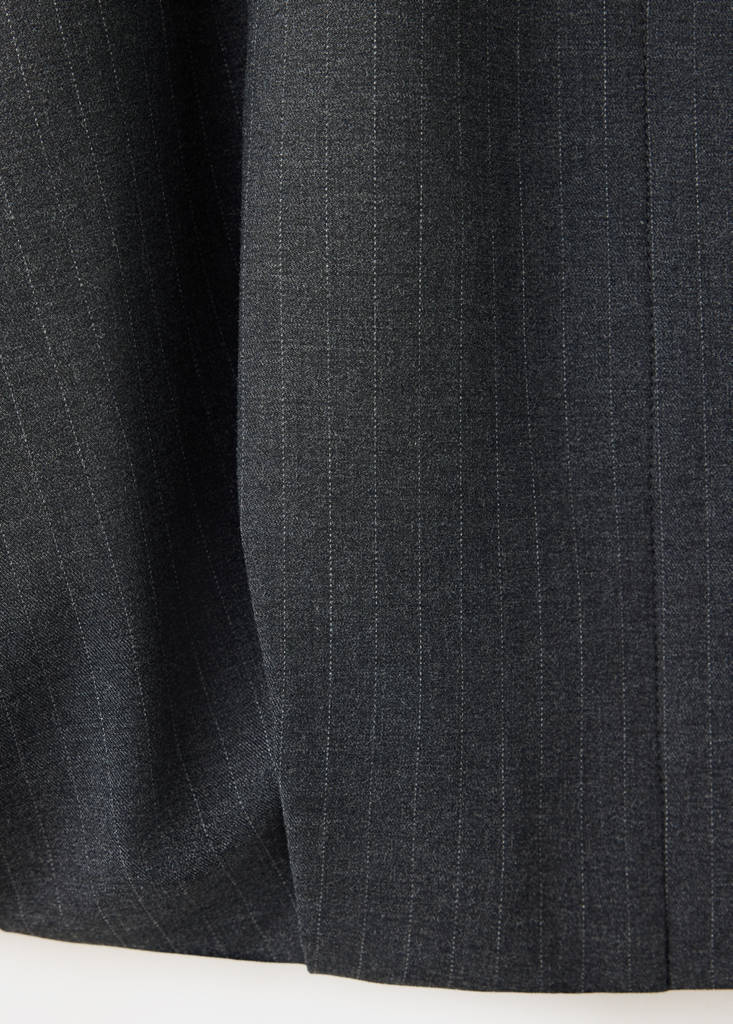Pinstripe bomber jacket — Grey
