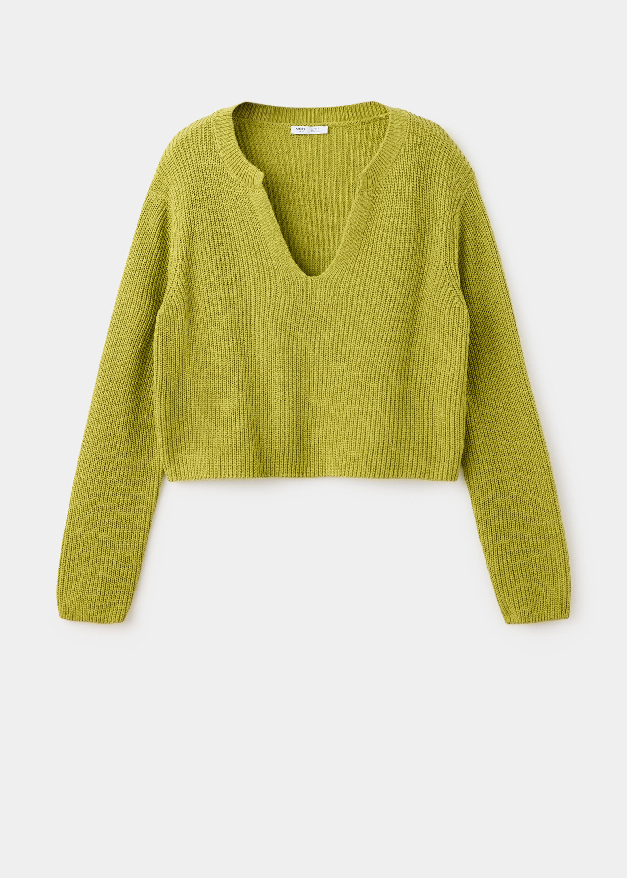 Pull en maille coton col en V - Article sans modèle