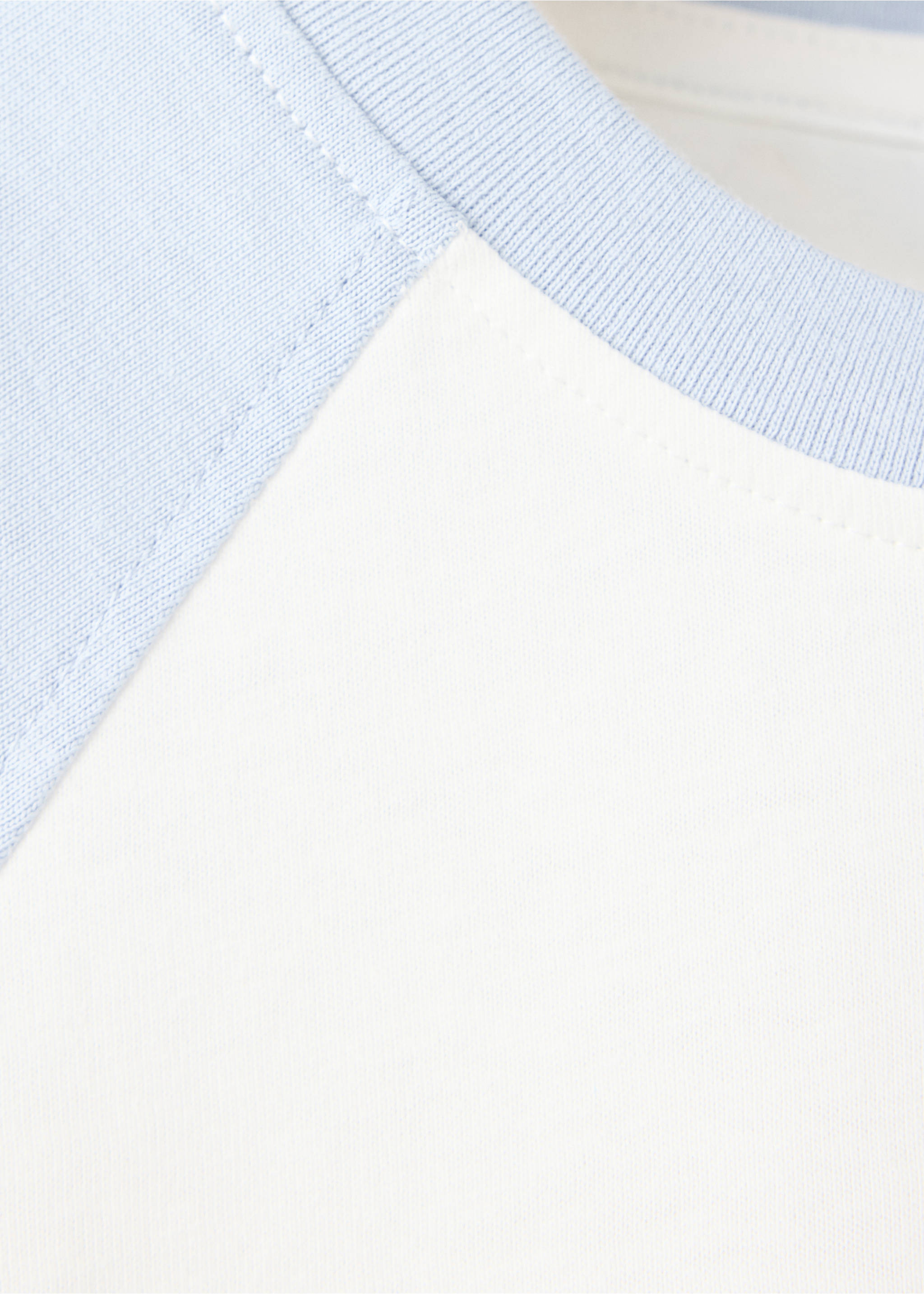 Contrast raglan T-shirt - Details of the article 0, Sky Blue. Ref: 37024785-00.