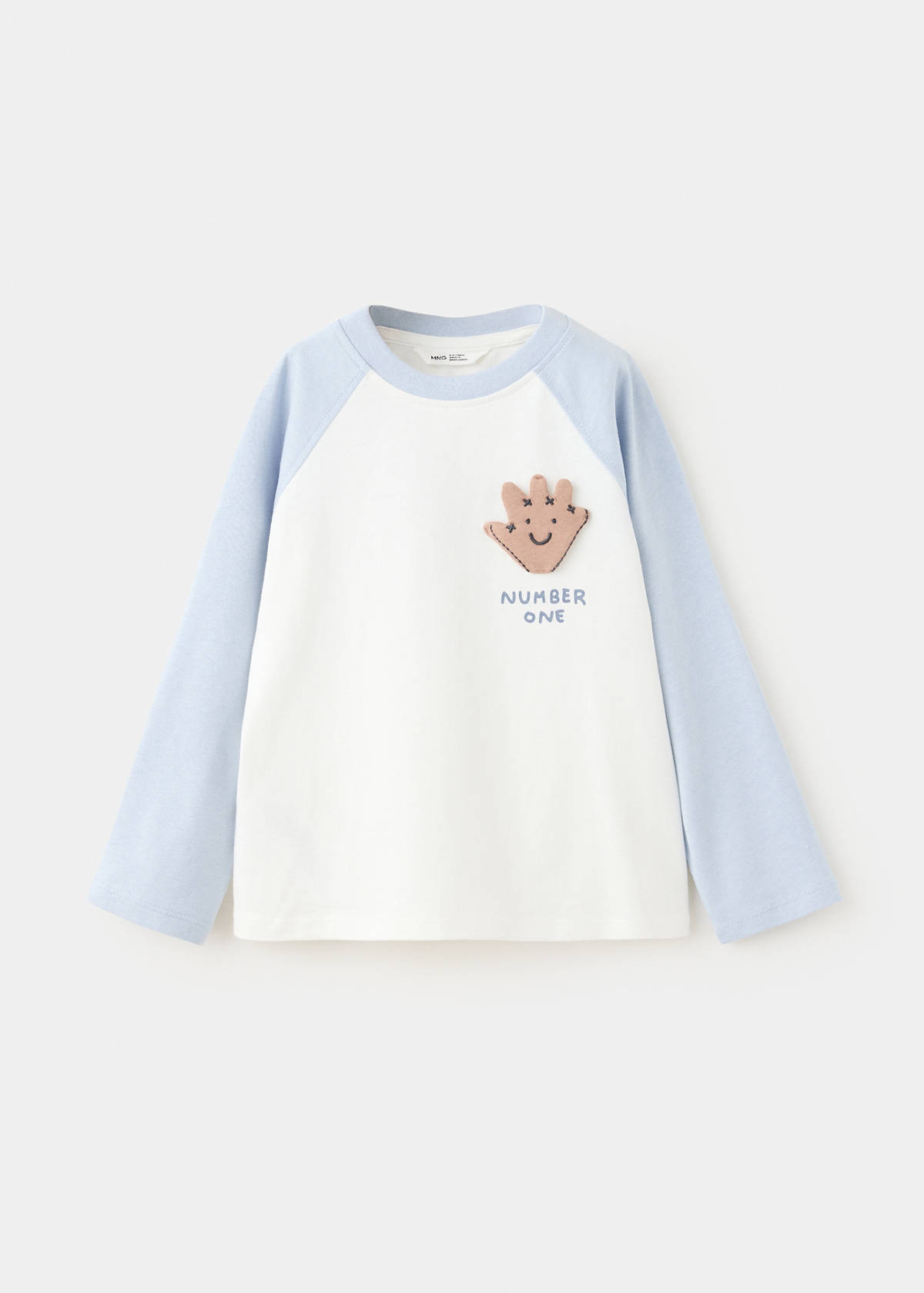 Contrast raglan T-shirt — Sky Blue