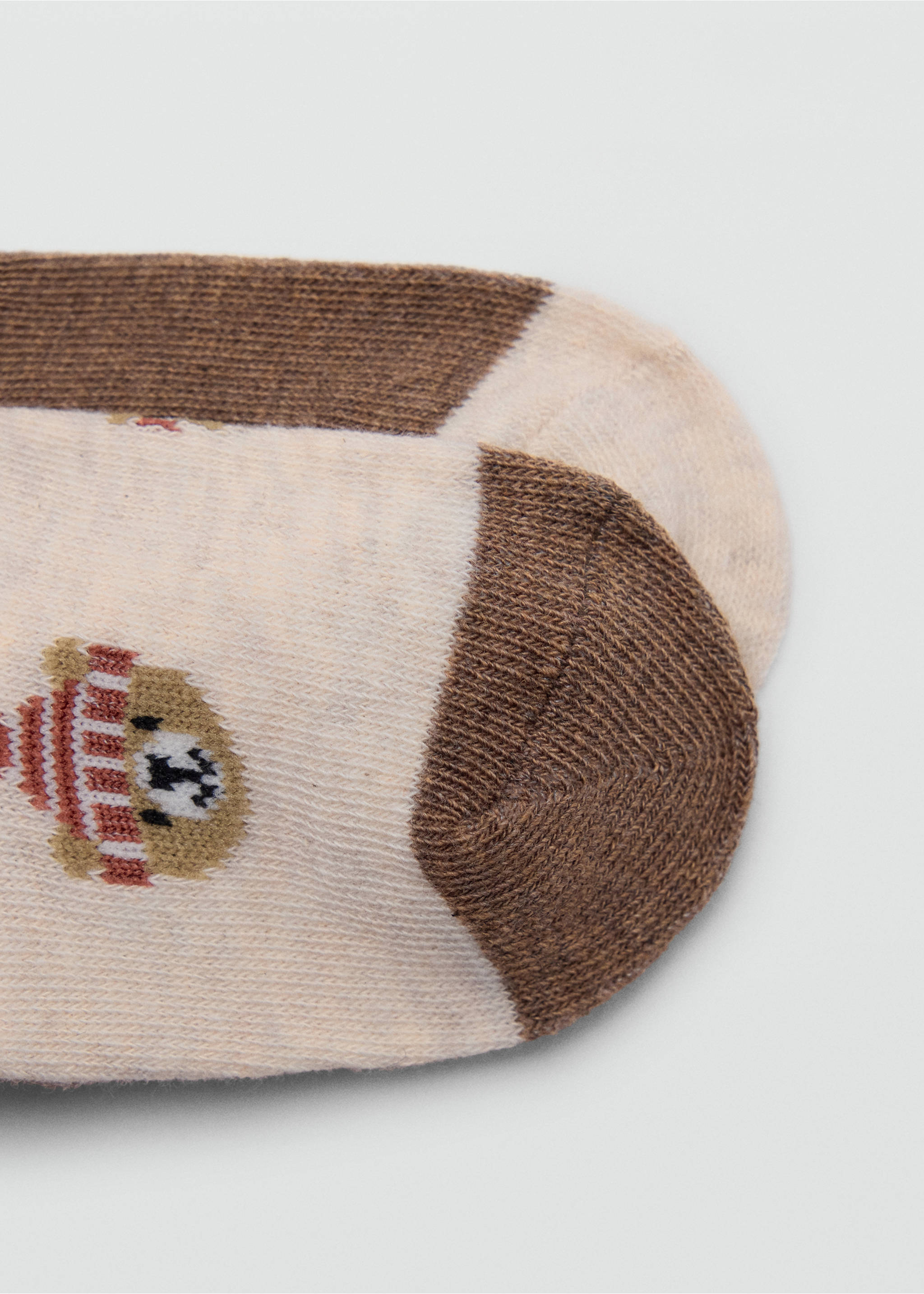 2-pack teddy bear print socks - Details of the article 8, Brown. Ref: 37024788-00.