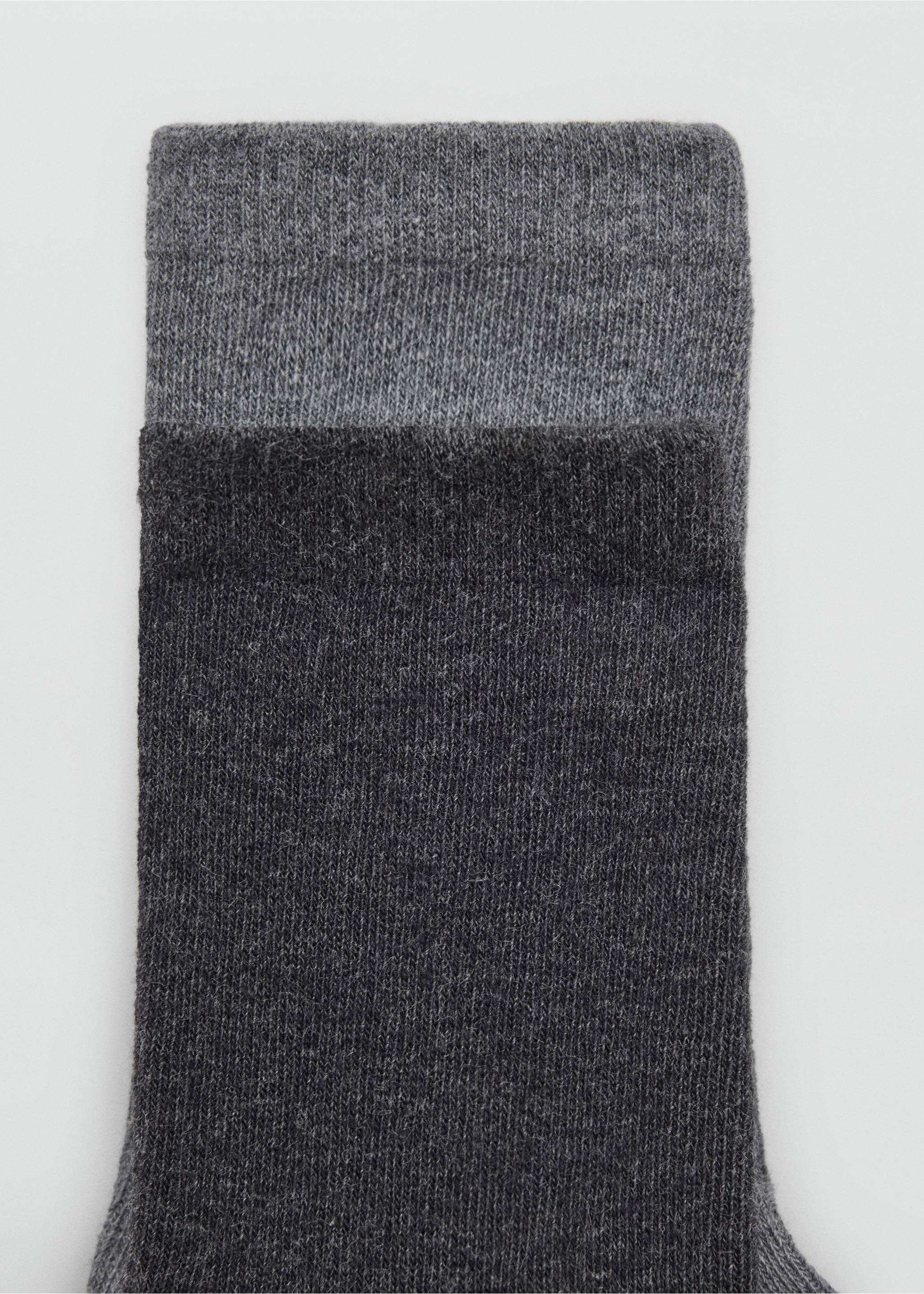 Pack 2 paires de chaussettes maille - Verso de l’article, Gris chiné moyen. Ref: 37024790-00.