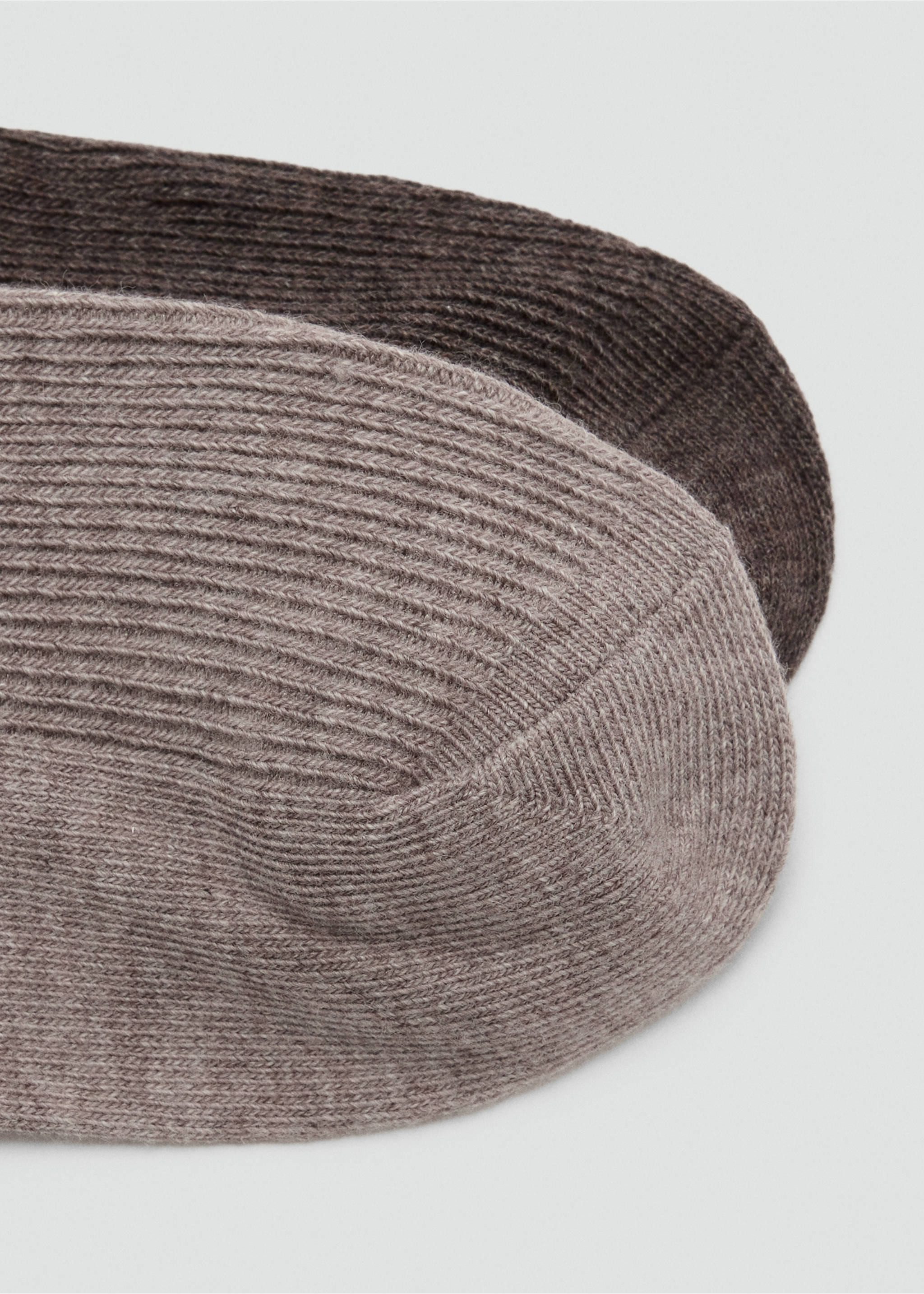 2 pack ribbed socks - Details of the article 8, Brown. Ref: 37024791-00.