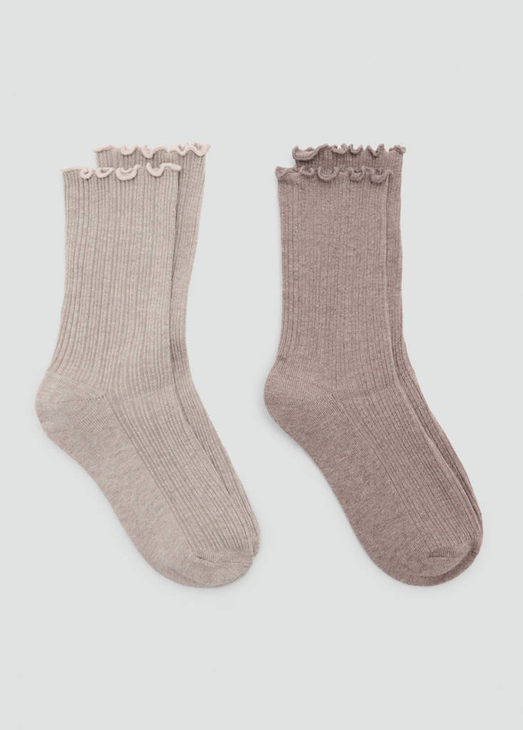 2 pack ribbed socks - thumbnail 2
