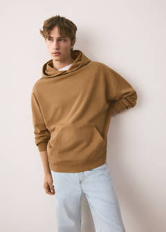 Pocket cotton sweatshirt — Tobacco Brown 1