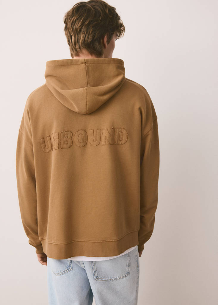 Pocket cotton sweatshirt — Tobacco Brown