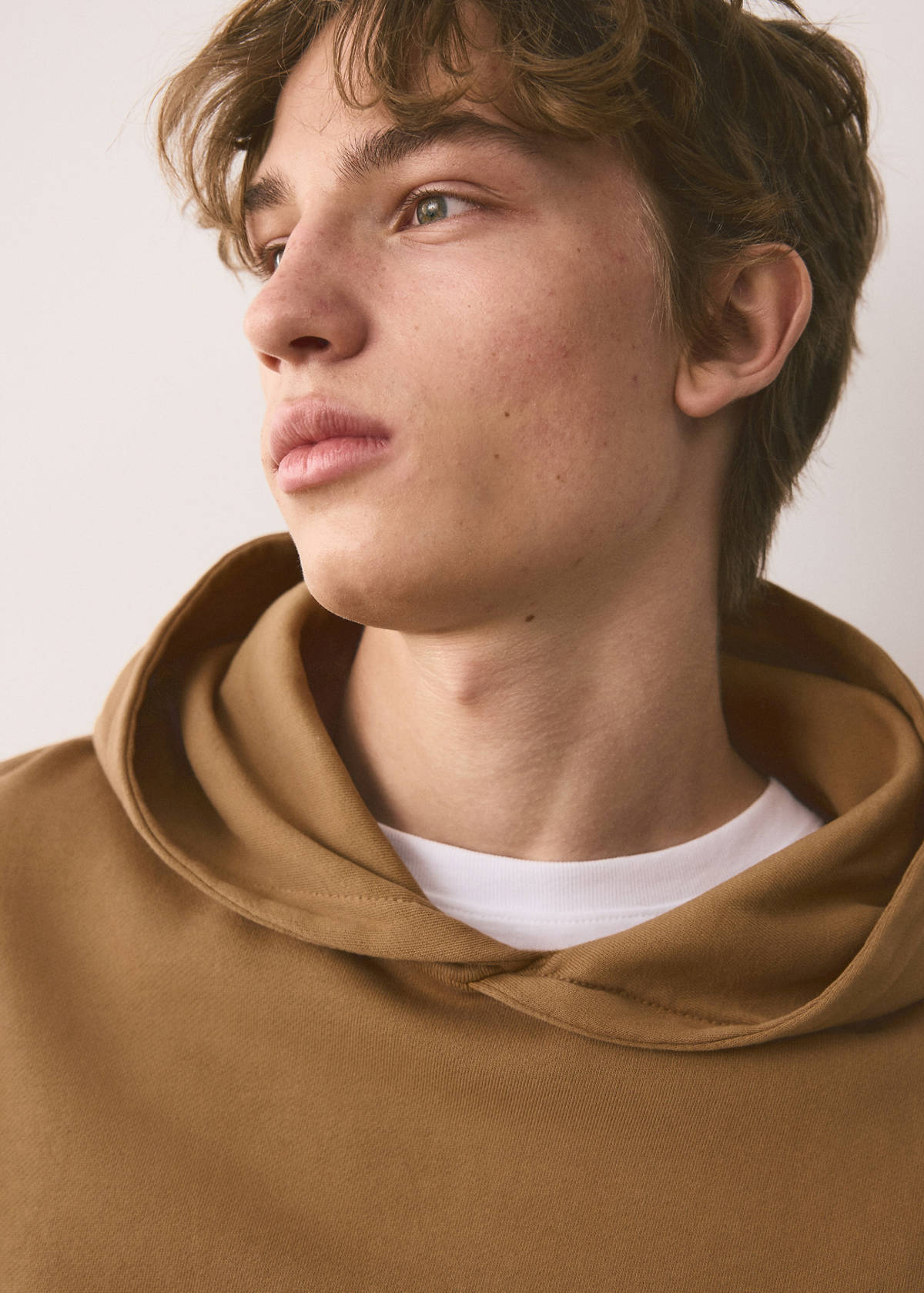 Pocket cotton sweatshirt — Tobacco Brown