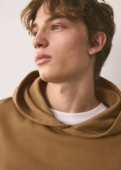 Pocket cotton sweatshirt — Tobacco Brown 3