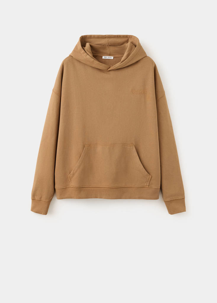 Pocket cotton sweatshirt — Tobacco Brown