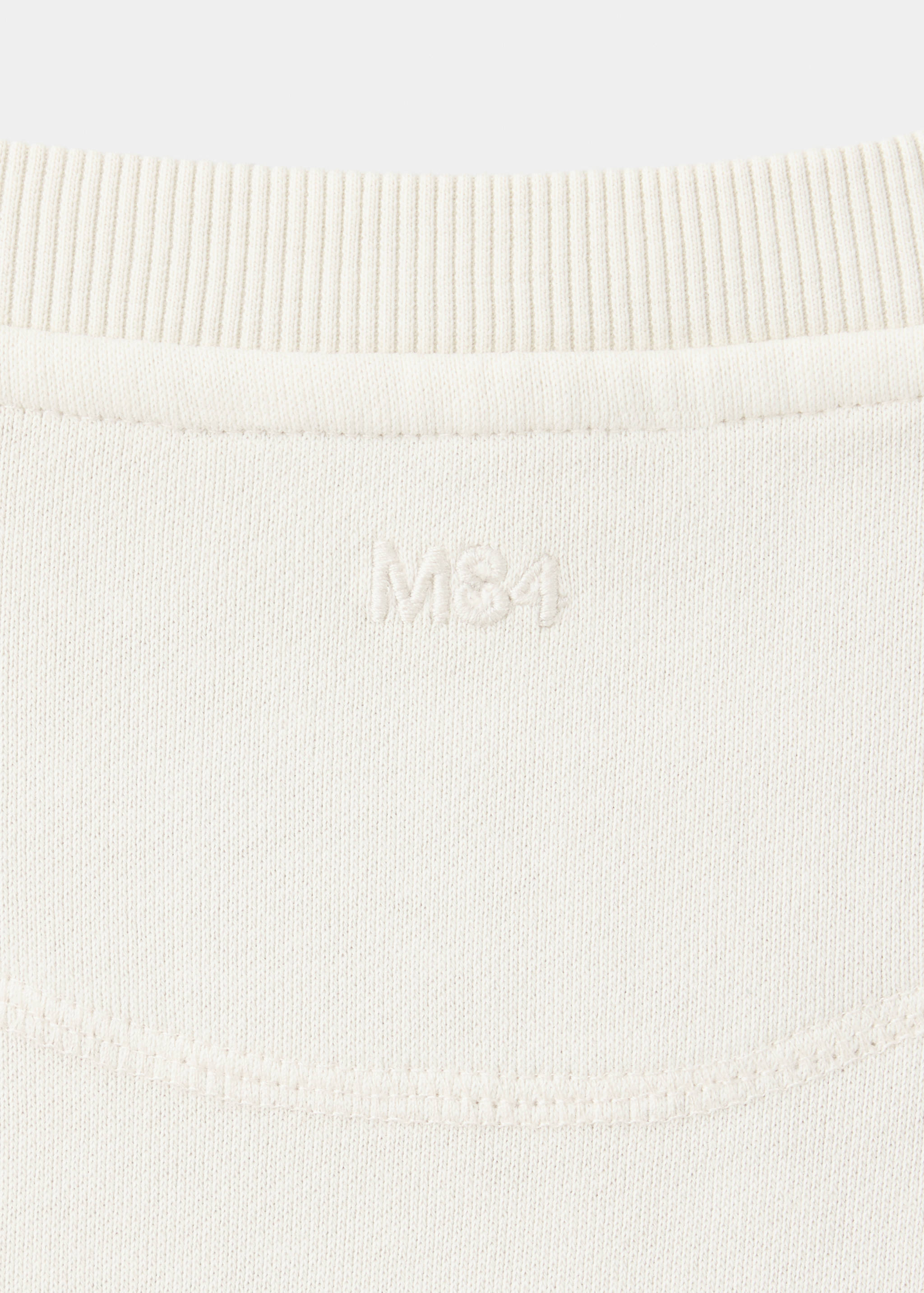 Embroidered detail cotton sweatshirt - Details of the article 8