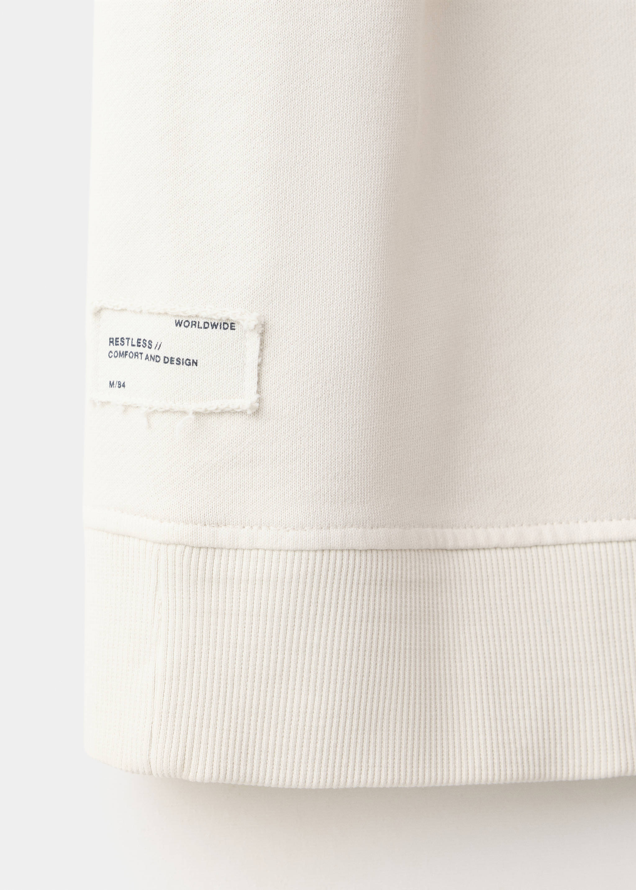 Embroidered detail cotton sweatshirt - Details of the article 0