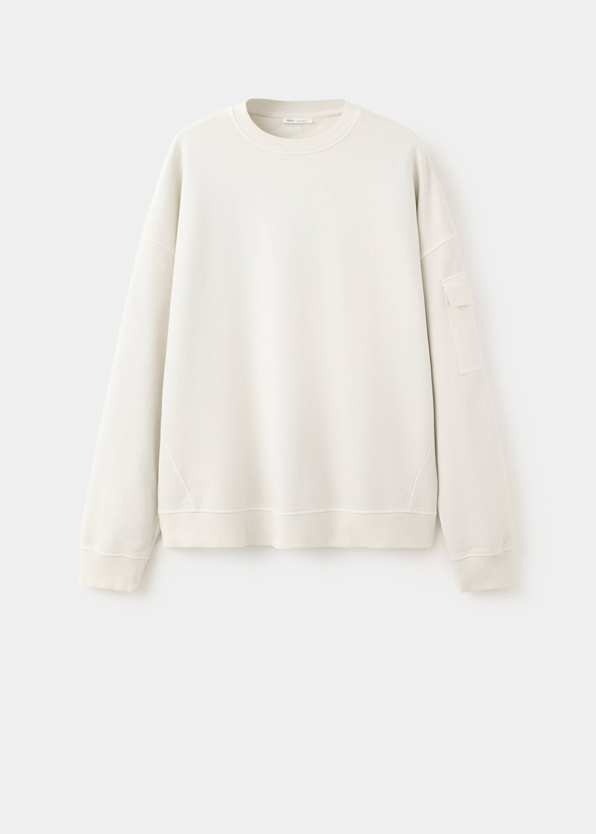 Embroidered detail cotton sweatshirt - Article without model