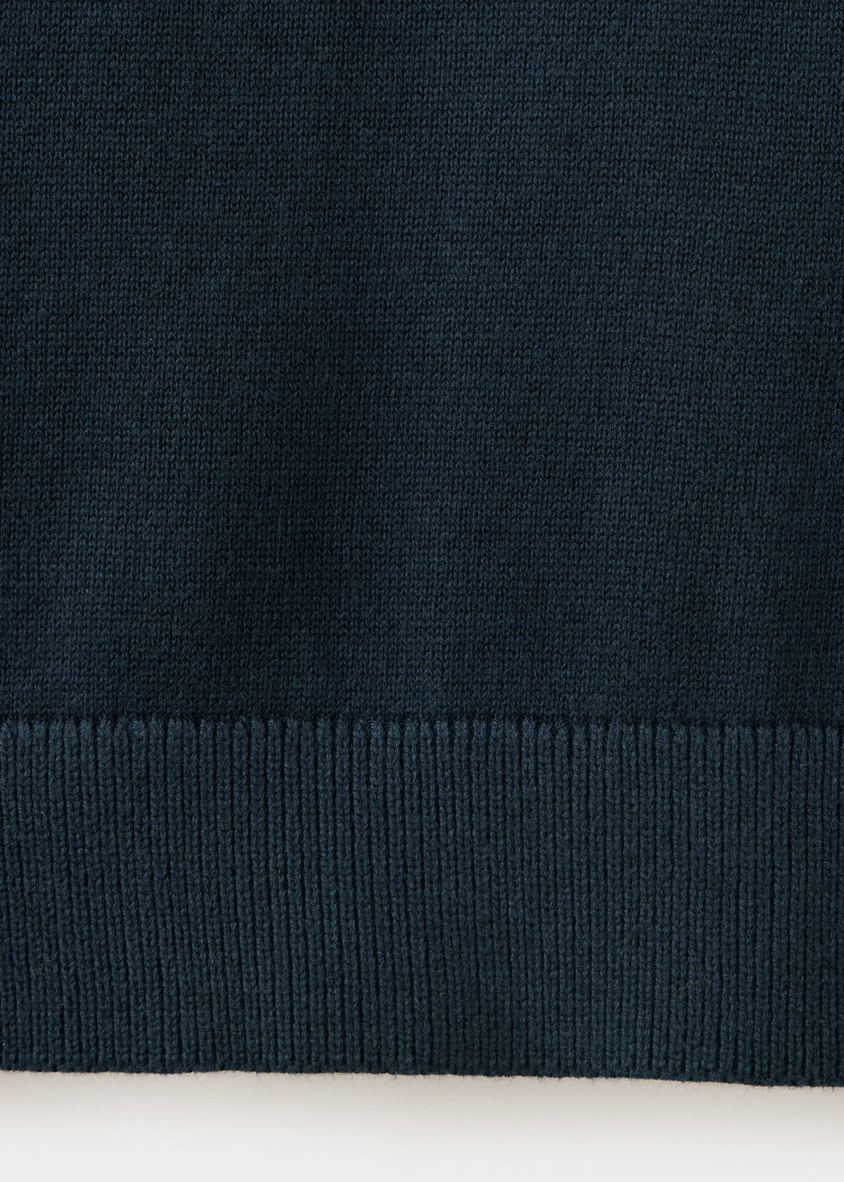 Perkins-neck sweater with zip — Navy