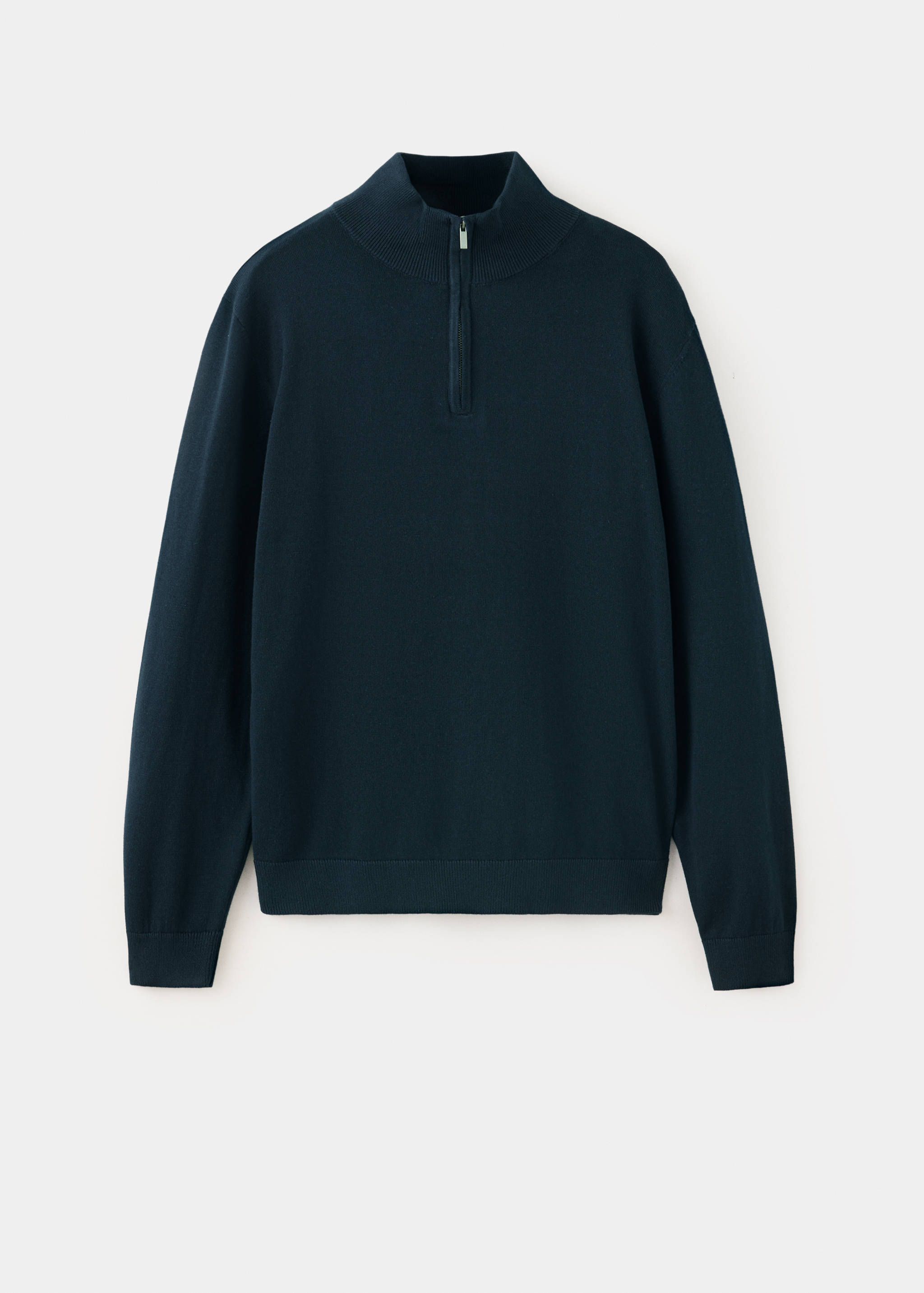 Perkins-neck sweater with zip - Article without model