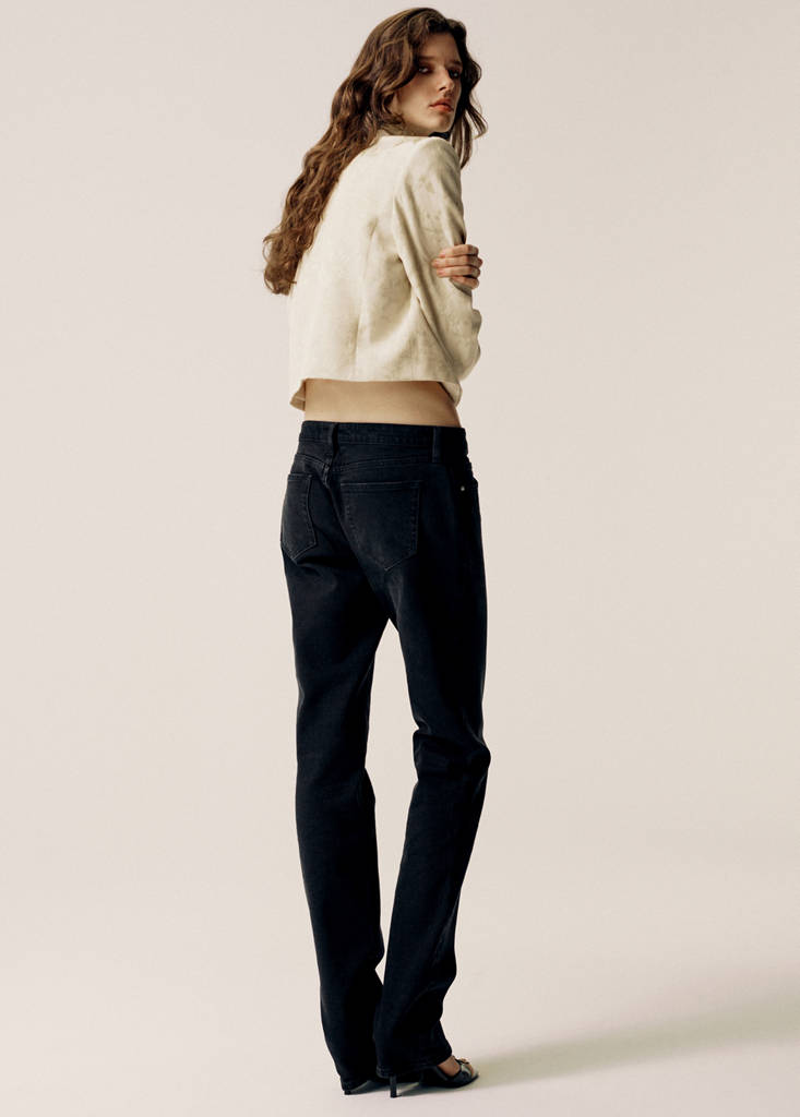 Low-rise slim jeans — Black denim