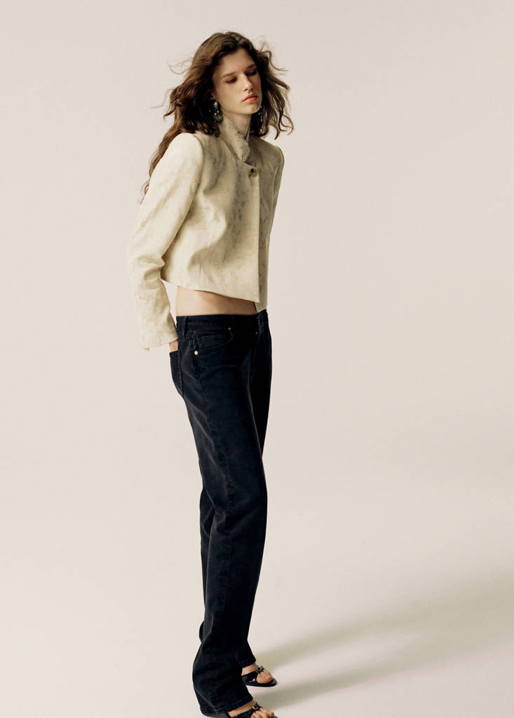 Low-rise slim jeans — Black denim