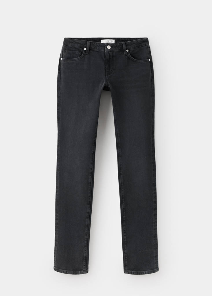 Low-rise slim jeans — Black denim