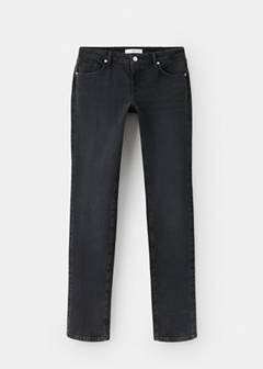 Low-rise slim jeans — Black denim 5