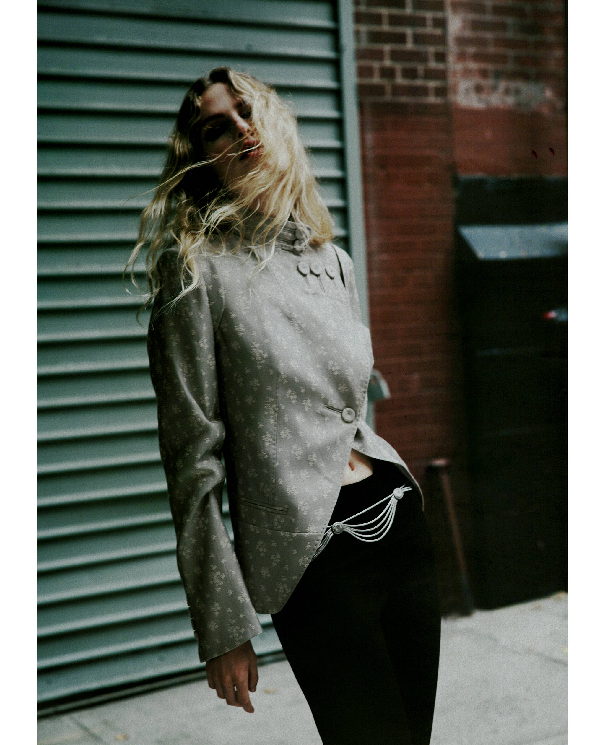 Jacquard jacket with lapel - Medium plane