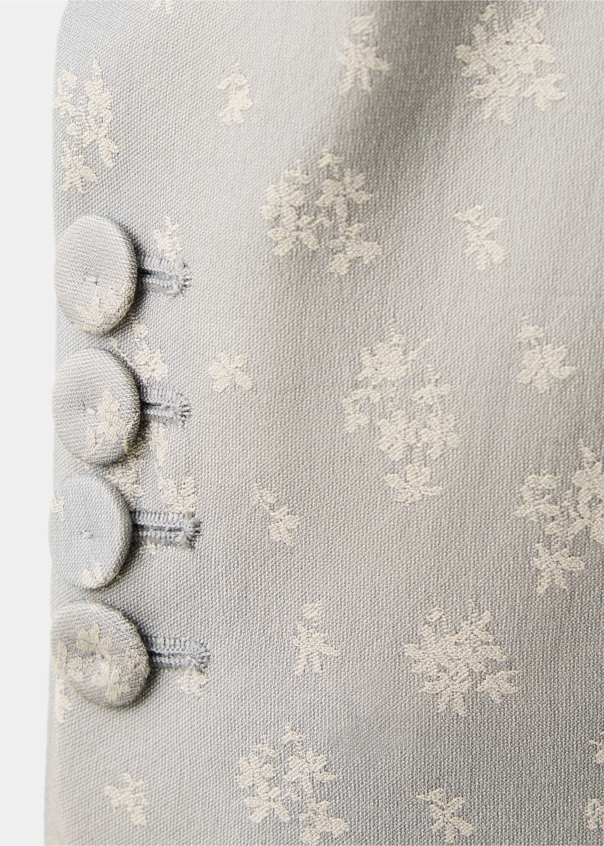 Veste jacquard à revers - Détail de l'article 0, Bleu. Ref: 37024801-00.
