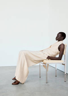 Straight-fit pleated trousers — Light/Pastel Grey 12