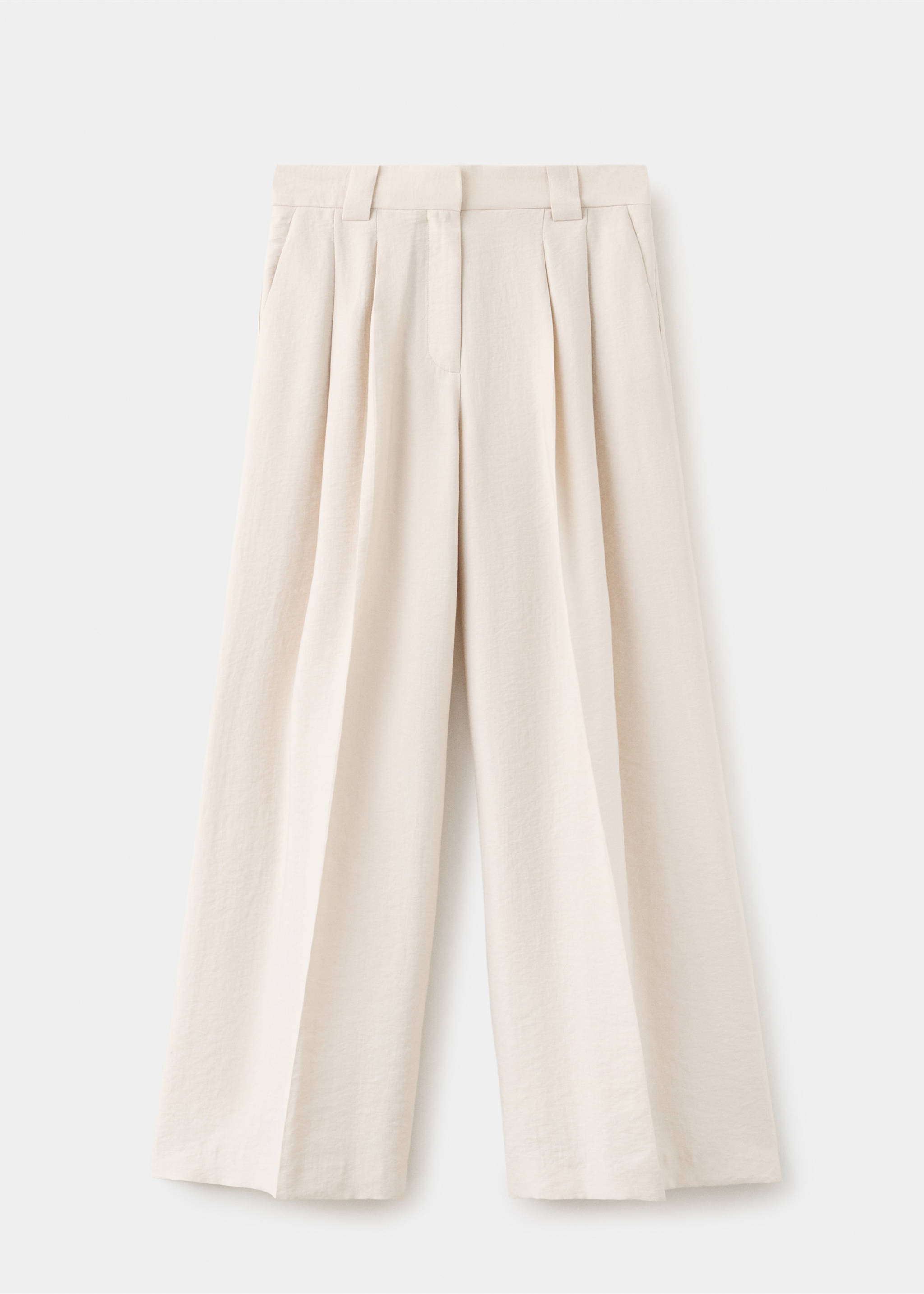 Pantalon droit pinces - Article sans modèle, Gris clair/pastel. Ref: 37024802-00.