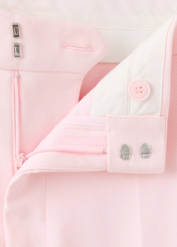 Mid-rise flare trousers — Pastel Pink