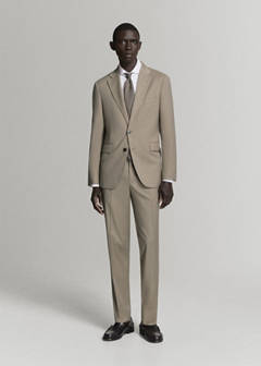 Milan slim fit suit trousers — Mink Grey 2