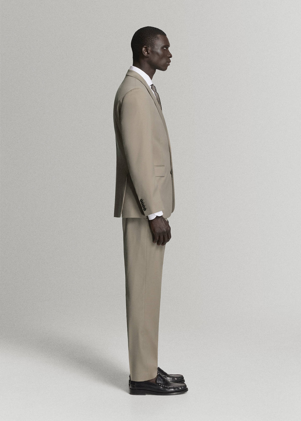 Milan slim fit suit trousers — Mink Grey