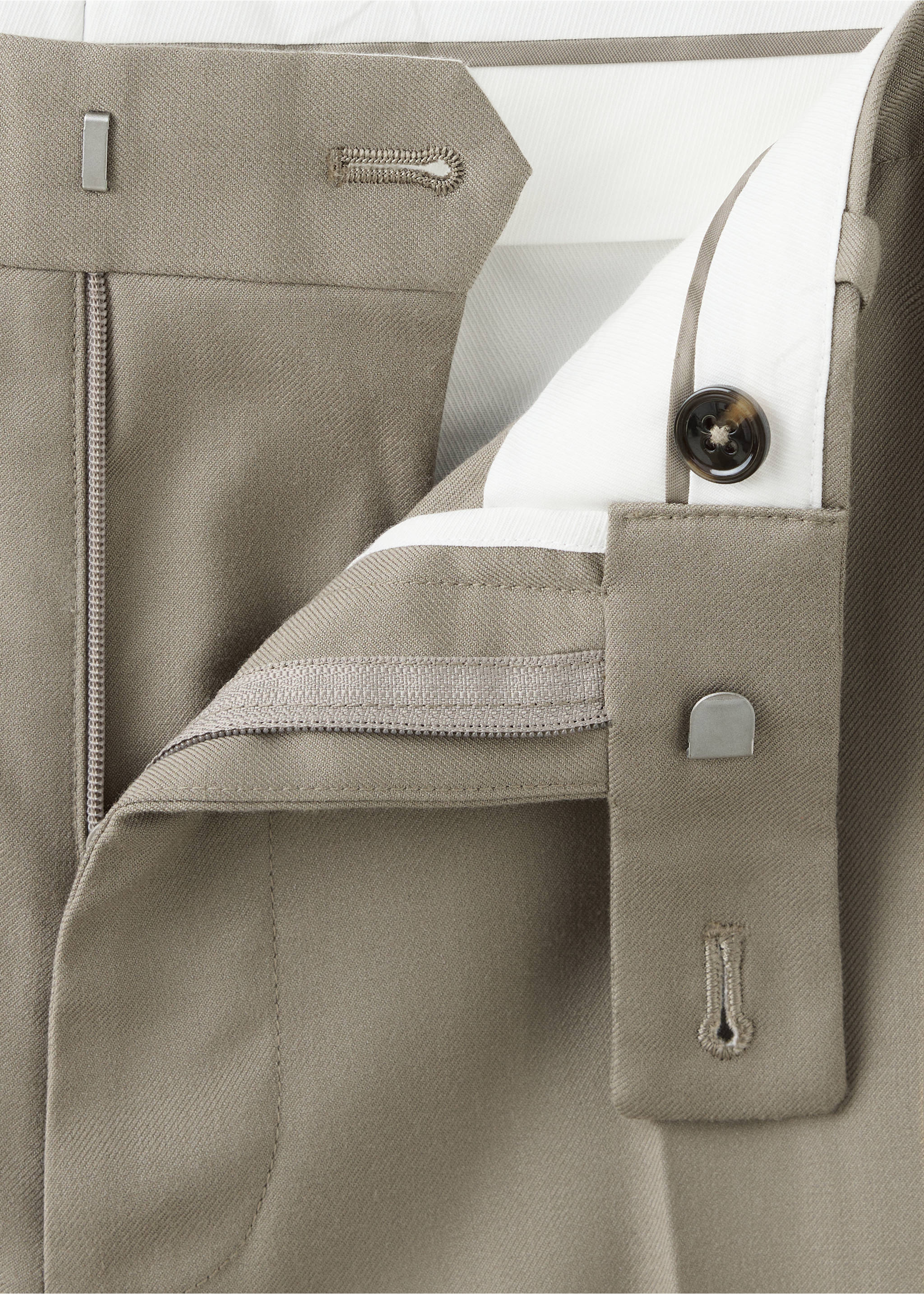 Pantalon costume Milán slim-fit - Détail de l'article 8, Gris vison. Ref: 37025155-00.