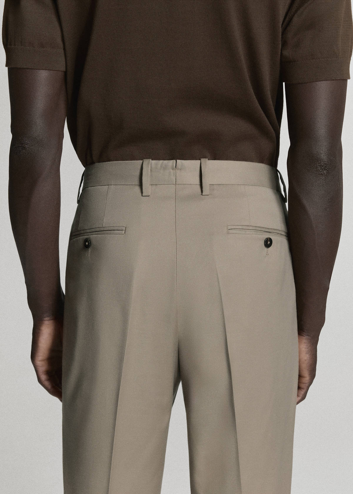Milan slim fit suit trousers — Mink Grey