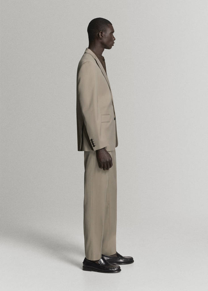 Milan slim-fit suit trousers — Mink Grey