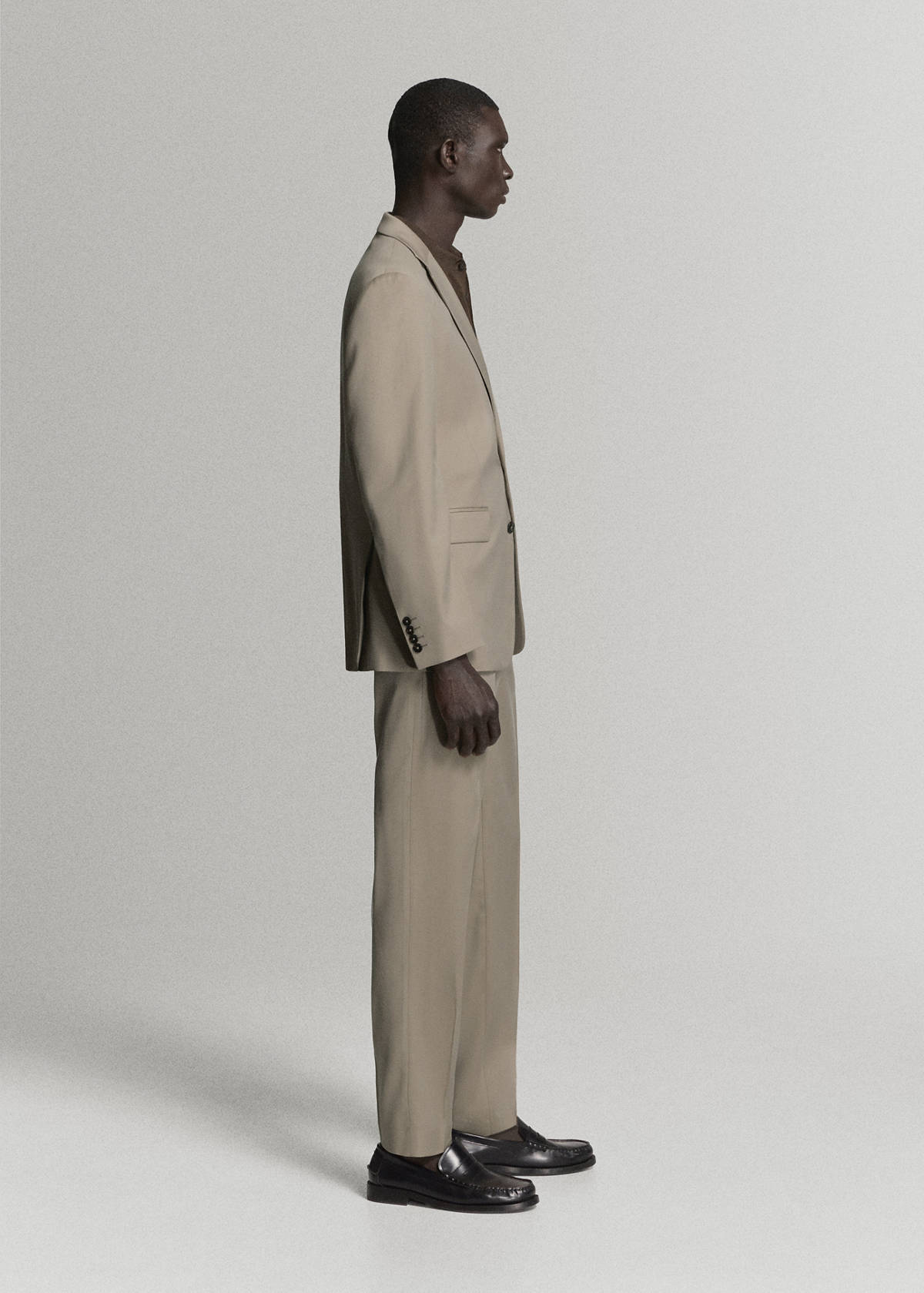 Milan slim fit suit trousers — Mink Grey